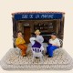 Santon de Provence - Les joueurs  de cartes et Bar 7cm - Santons Flore